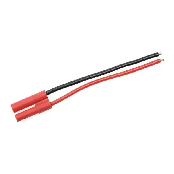 Konektor pozlátený 4.0mm samica s káblom 14AWG 10cm
