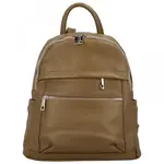 Trendy městský kožený batůžek  Luise, khaki