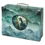 BAAGL Skladací školský kufrík Dino s kovaním