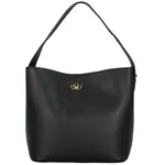 Módní dámská kožená kabelka na rameno Jefima, černá