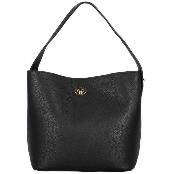 Módní dámská kožená kabelka na rameno Jefima, černá