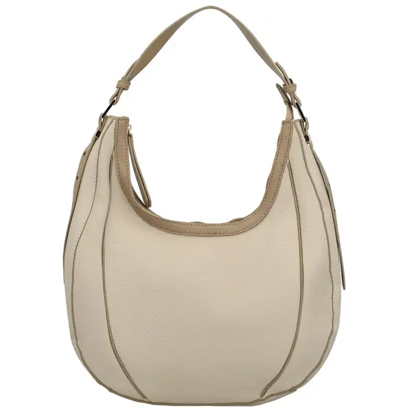 Módní dámská koženková kabelka na rameno Erlea, béžová