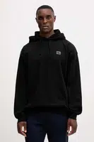 Bavlněná mikina Rip Curl AOTS pánská, černá barva, s kapucí, s aplikací, 099MFL