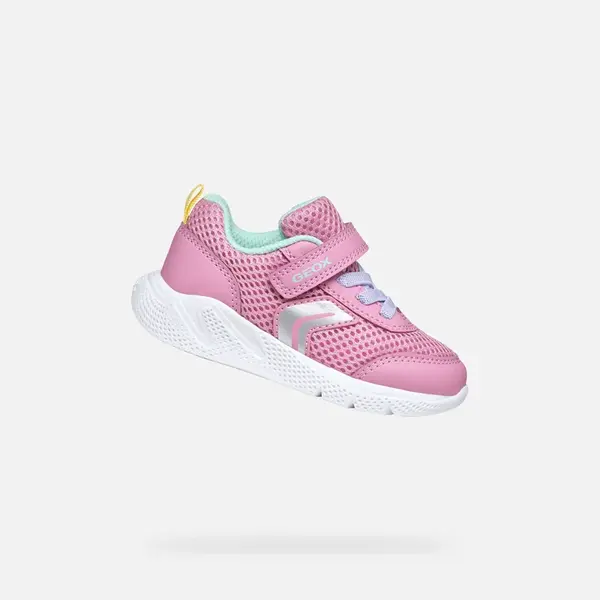 Pink Girls Sneakers Geox Sprintye - Girls