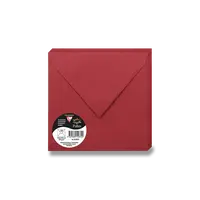 Barevná obálka Clairefontaine 165 × 165 mm, olizová, 20 ks - červená