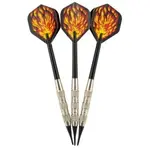 Házecí šipky 3ks kov/plast 15cm s plamenem plastový hrot