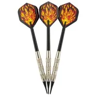 Házecí šipky 3ks kov/plast 15cm s plamenem plastový hrot