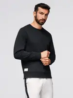 Ombre BASIC men's sweatshirt with round neckline - black