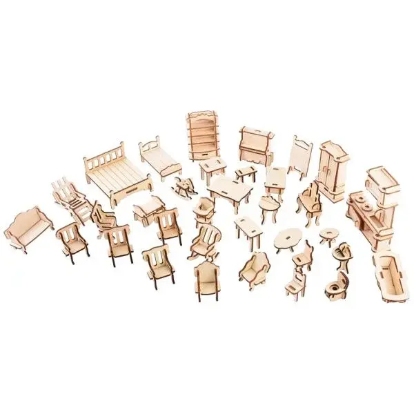 Woodcraft Dřevěné 3D puzzle Nábytek