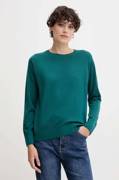 Vlněný svetr United Colors of Benetton dámský, šedá barva, 11AHD10CV