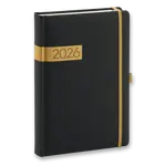Denní diář Presco Twill 2026 - A5, černý