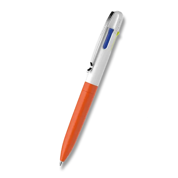 Kuličkové pero Schneider Take 4 Neon - neonově oranžová/bílá