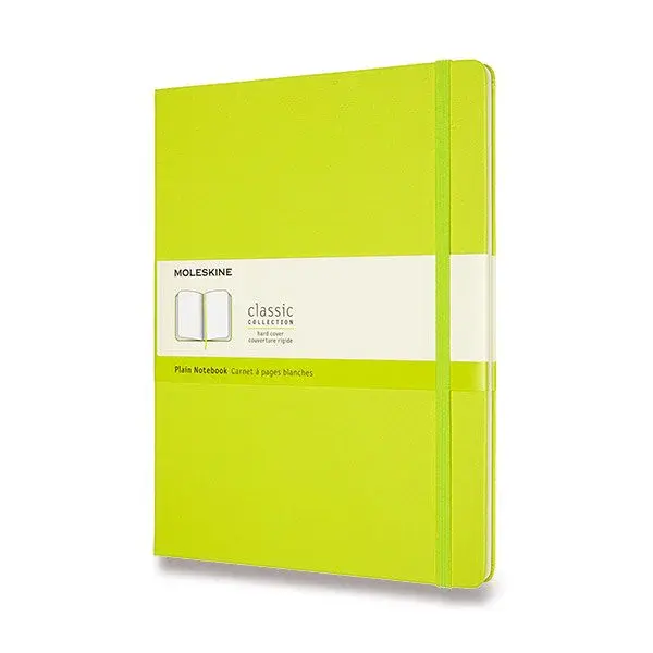 Zápisník Moleskine - tvrdé desky XL, čistý, limetka