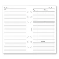 Denní plán náplň osobních diářů Filofax