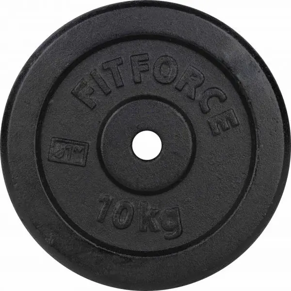 Fitforce PLB 10 KG x 25 MM Nakládací kotouč, černá, velikost 10 KG