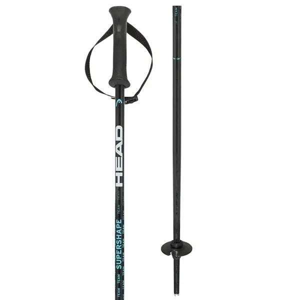 Head SUPERSHAPE TEAM Juniorské lyžařské hole, černá, velikost