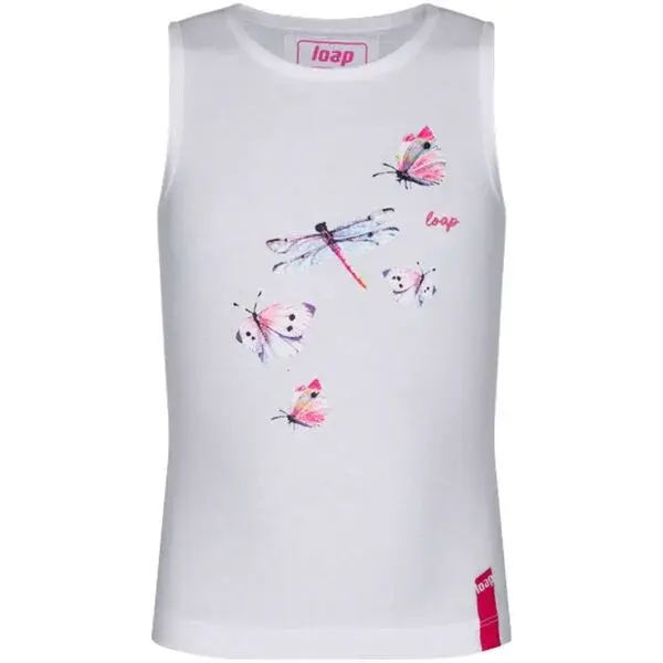 LOAP BESLANA Dívčí tílko, bílá, velikost 122-128