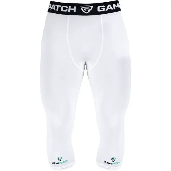 GAMEPATCH COMPRESSION TIGHTS 3/4 Kompresní unisex legíny, bílá, velikost
