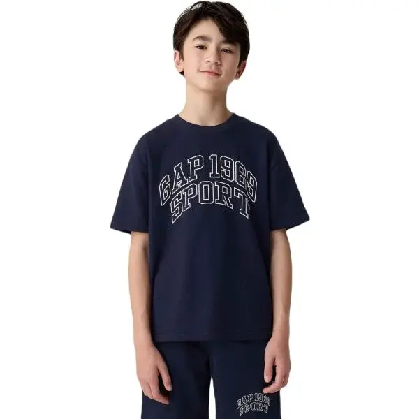 GAP INTL LOGO CREW Chlapecké tričko, tmavě modrá, velikost