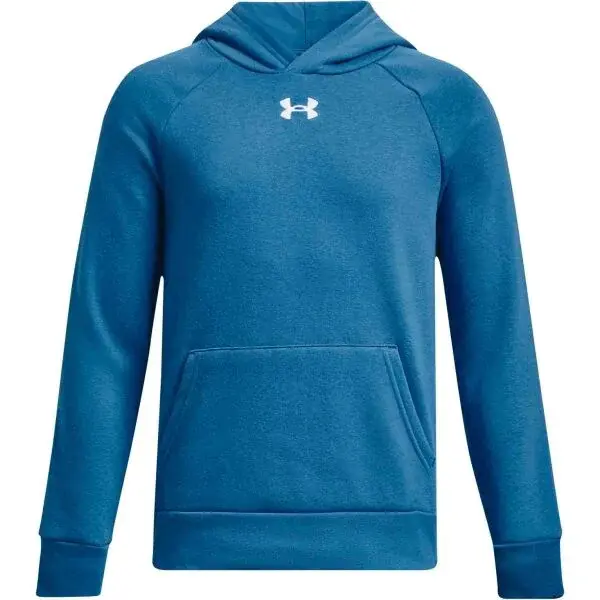 Under Armour RIVAL FLEECE HOODIE Chlapecká mikina, modrá, velikost L
