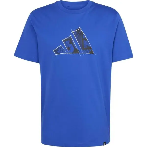 adidas LOGO GRAPHIC TEE Pánské triko, modrá, velikost XXL