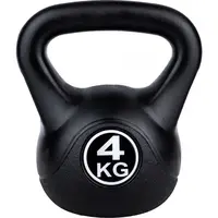 Fitforce FKBP 4 KG Kettlebell, černá, velikost 4 KG