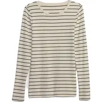 GAP LS MOD CREW SHINE Dámské tričko, bílá, velikost