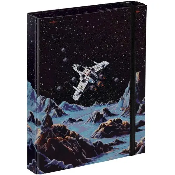 BAAGL PIXEL SPACE Desky na školní sešity A5, černá, velikost