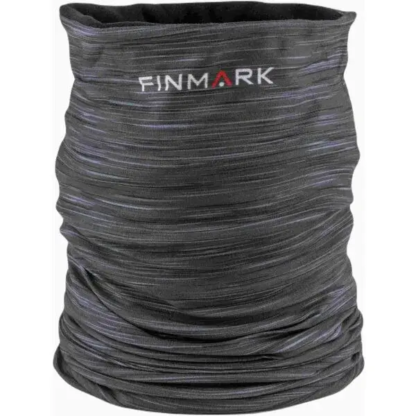 Finmark MULTIFUNCTIONAL SCARF WITH FLEECE Multifunkční šátek, tmavě šedá, velikost UNI