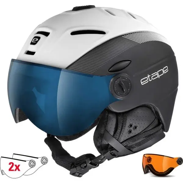 Etape COMP PRO V2 Unisex lyžařská přilba s visorem, černá, velikost (58 - 61)