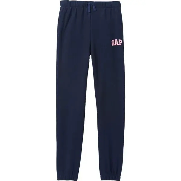 GAP V-FRCH LOGO Dívčí tepláky, tmavě modrá, velikost