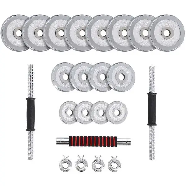 HMS STC30 Činkový set v kufru, stříbrná, velikost 30 KG