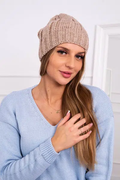 marka niezdefiniowana Čapica s fleece Ida K320 tmavo béžová