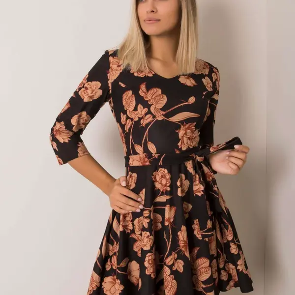 Dress-LK-SK-508307-3.75P-black-beige