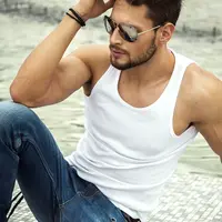 Pánsky top bez potlače biely Dstreet