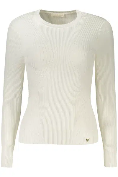GUESS JEANS WOMEN'S WHITE SWEATER