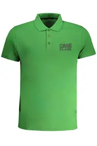 Zelené pánske polo tričko Cavalli Class