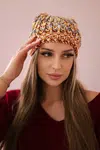 Kesi Dámska čiapka s pomponom Maria K335 horčica
