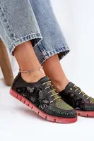 Kožené Dámske Poltopánky S Vzorom Maciejka