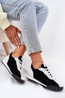 Dámske Kožené Športové Topánky Laura Messi 2935 Čierne