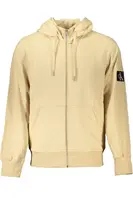 Pánska béžová mikina Calvin Klein na zips