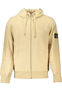 Pánska béžová mikina Calvin Klein na zips