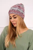 Kesi Čapica s fleece Melisa K241 oranžová+šedá