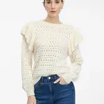 Cream women's sweater with frills ORSAY - Women's
