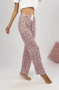 80156 Dewberry Women Pyjama Bottom-BORDEAUX