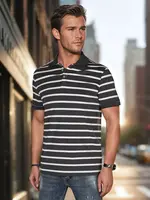 Pánska polo košeľa v prúžkoch