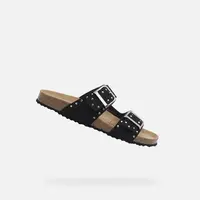 Black women's slippers Geox Brionia R - Women's