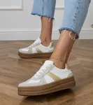 Gemre Dámske biele tenisky na platforme Serila