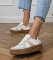 Gemre Dámske biele tenisky na platforme Serila