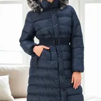 Z6779 DEWBERRY WOMEN'S COAT-NAVY-1